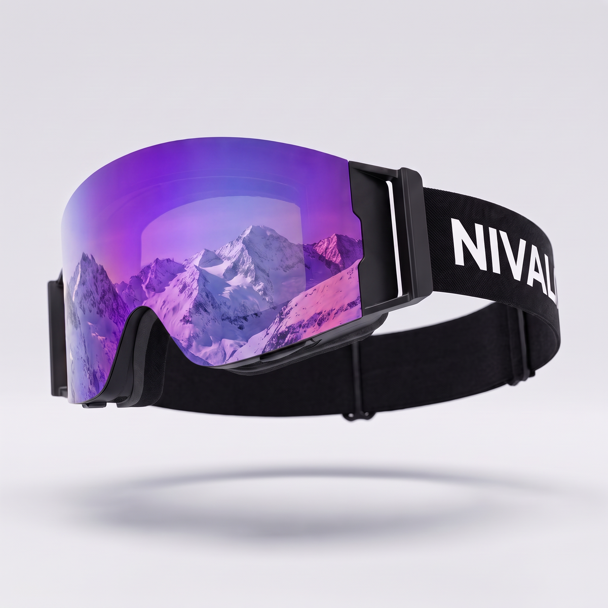 NIVAL heated anti-fog goggle, Purple lens